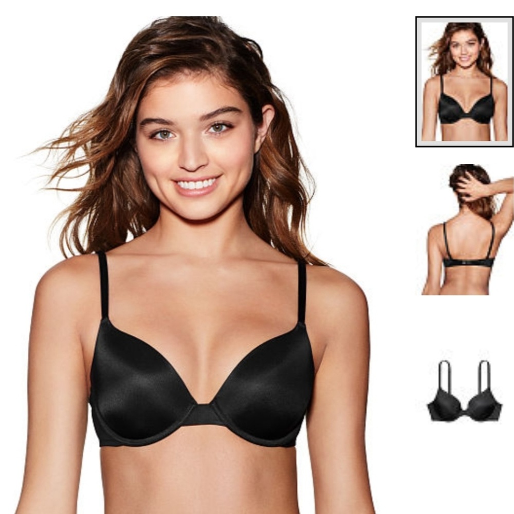 PINK! Victoria's Secret Push Up Bra - Black